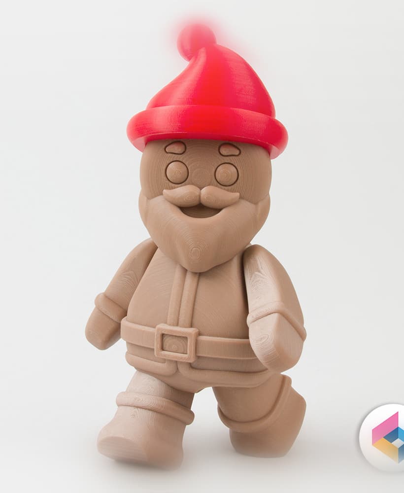 Movable gingerbread Santa Claus 3d model
