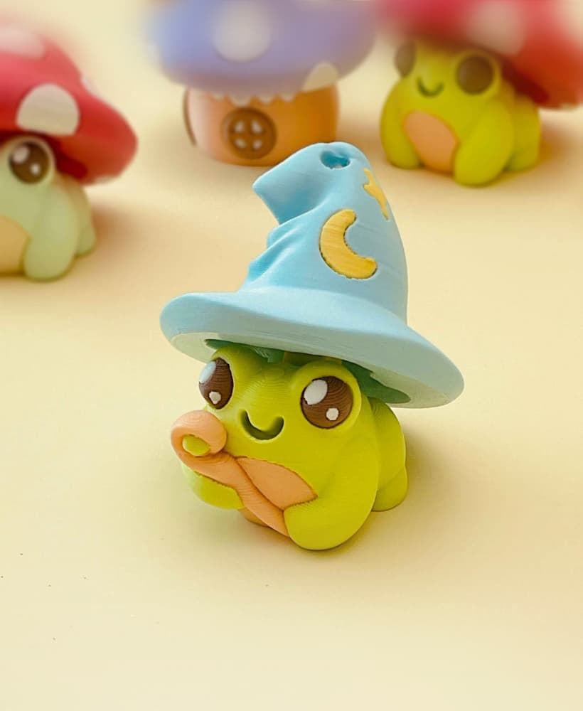 Mage Frog Clicker Keychain Fidget Toy 3d model