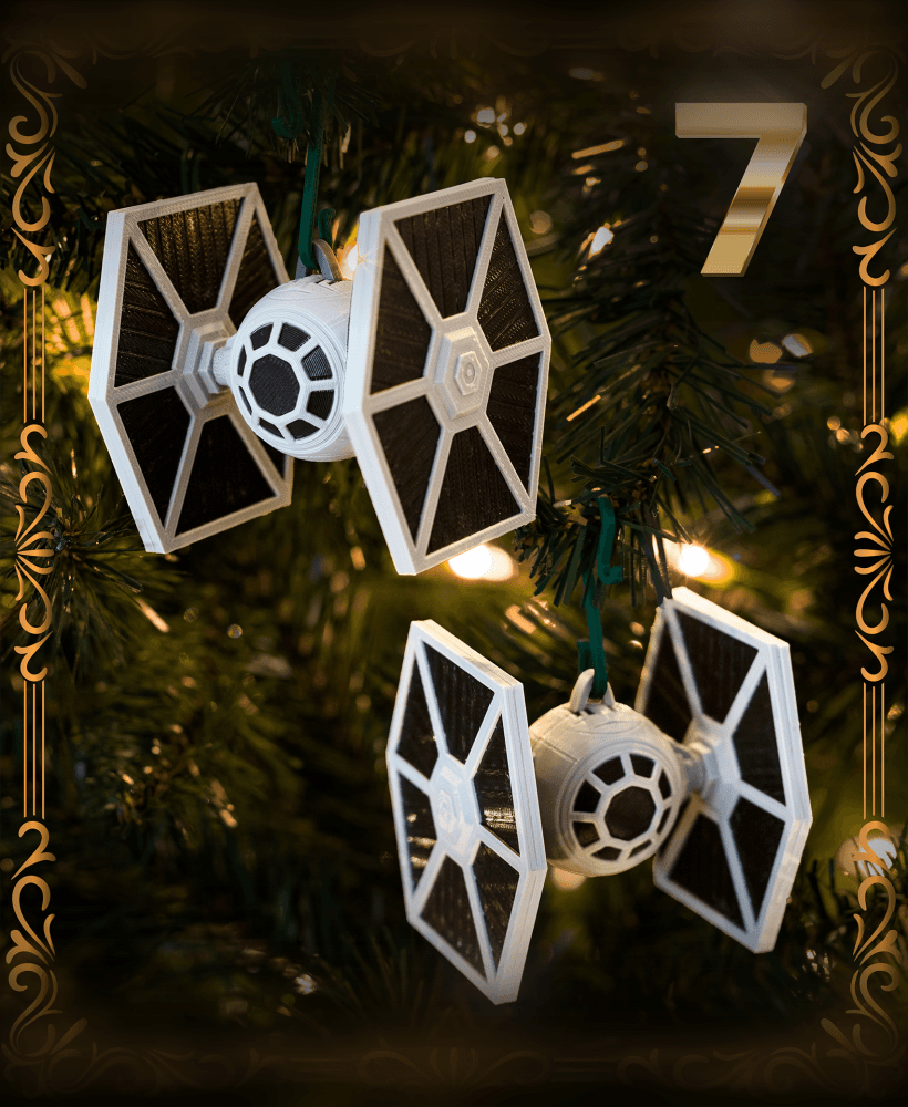 Tie Fighter Ornament - Star Wars - Christmas Day 7 3d model