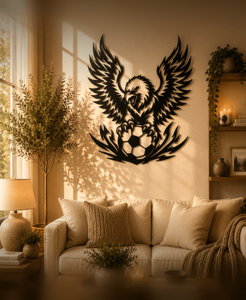 Eagle Soccer Spirit Wall Art Decor.stl 3d model