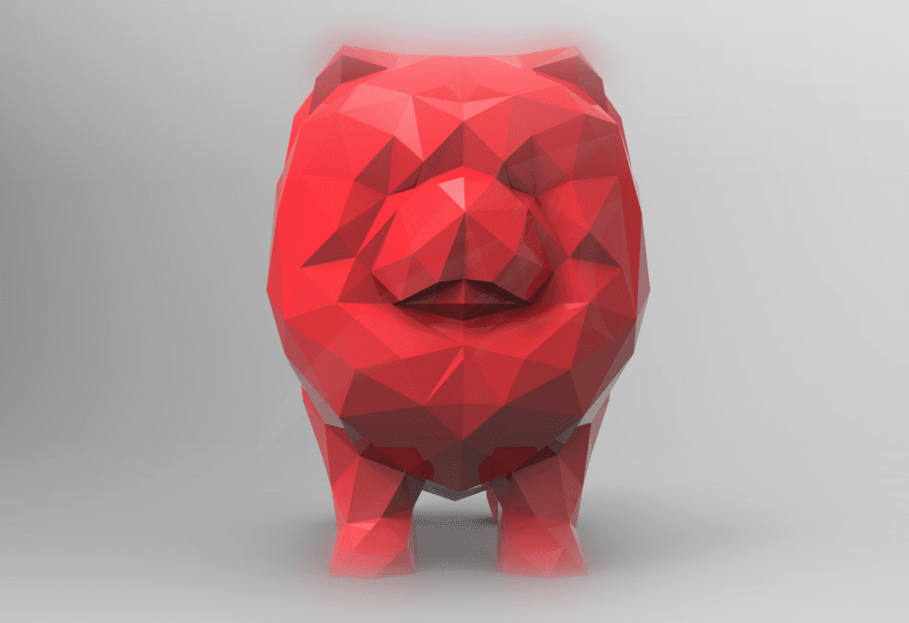 Low Poly ChowChow 3d model