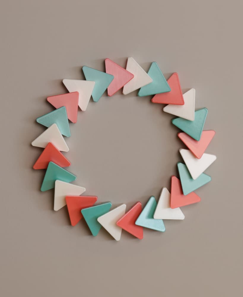 Geometric Christmas Wreath 3d model