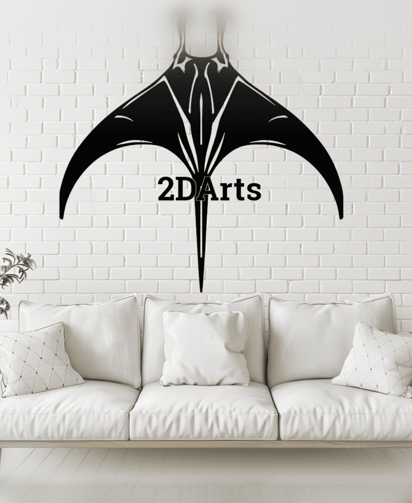 Manta Ray 2D Wall Art/Window Art - Digital STL & SVG File 3d model