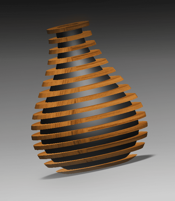 Wood modern vase.STL 3d model