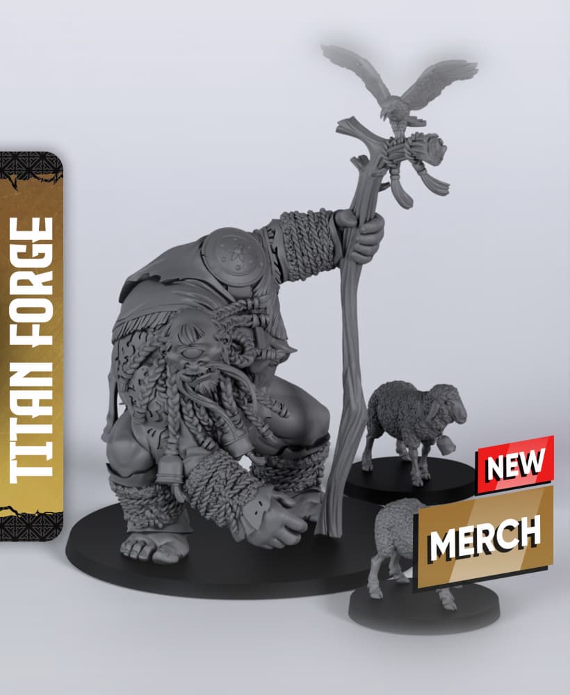 Cyclops - With Free Dragon Warhammer - 5e DnD Inspired for RPG and Wargamers 3d model