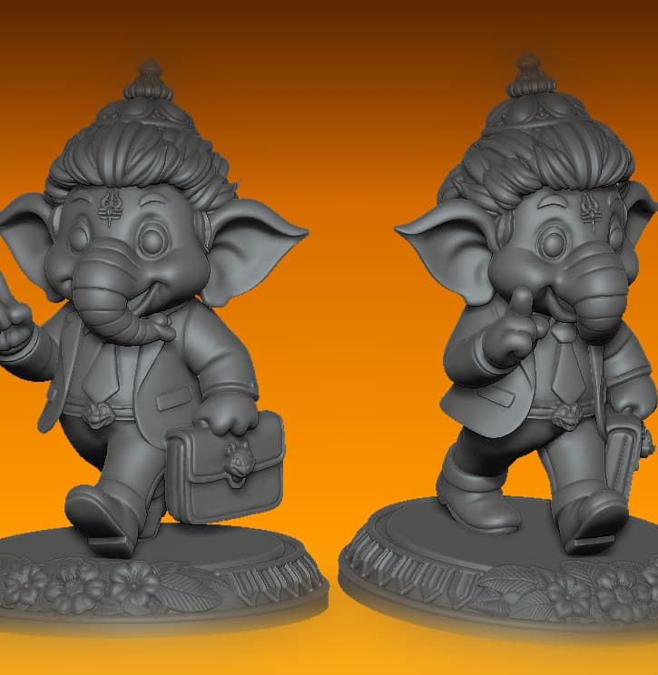 Corporate Ganesha – 3D Printable Idol | Desk Buddy 3d model
