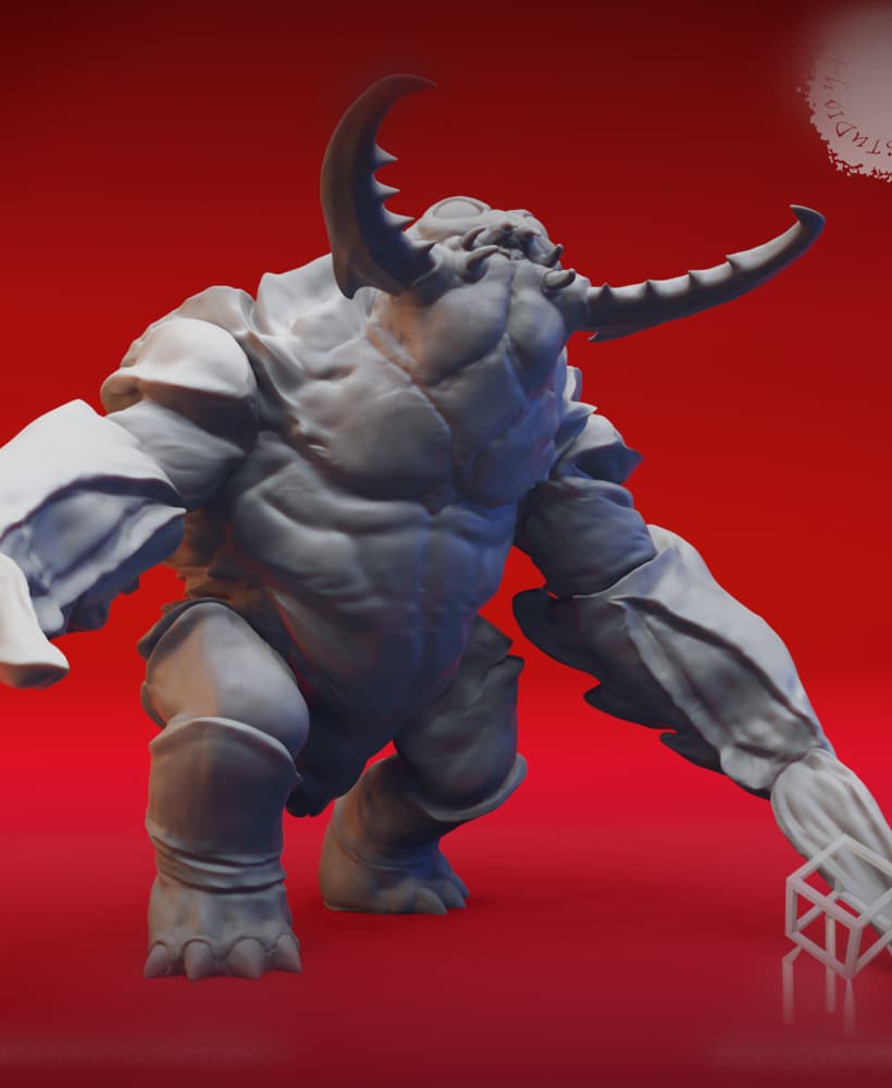 Umber Hulk - Screeching - Tabletop Miniature (Pre-Supported) 3d model