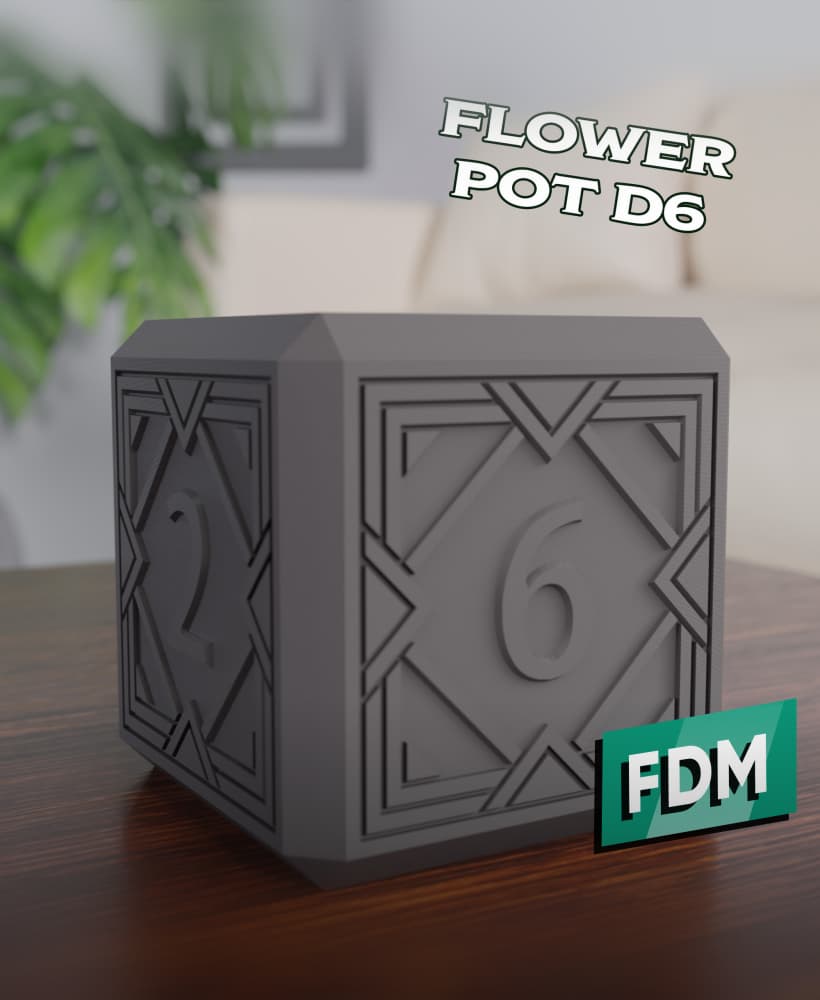 RPG - D6 Flower Pot 3d model