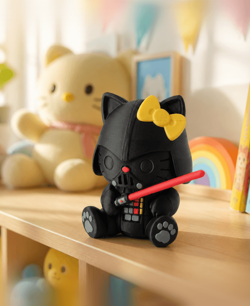 Adorable Hello Kitty Darth Vader Figurine 3d model
