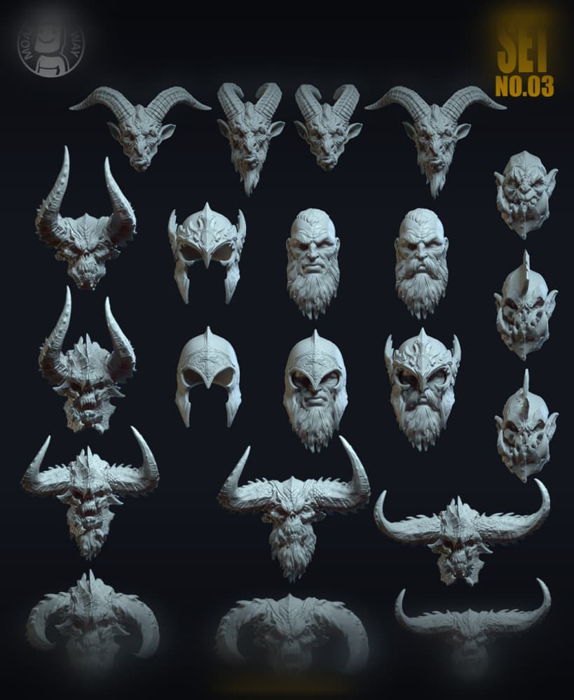 Head Pack SET.03 3d model