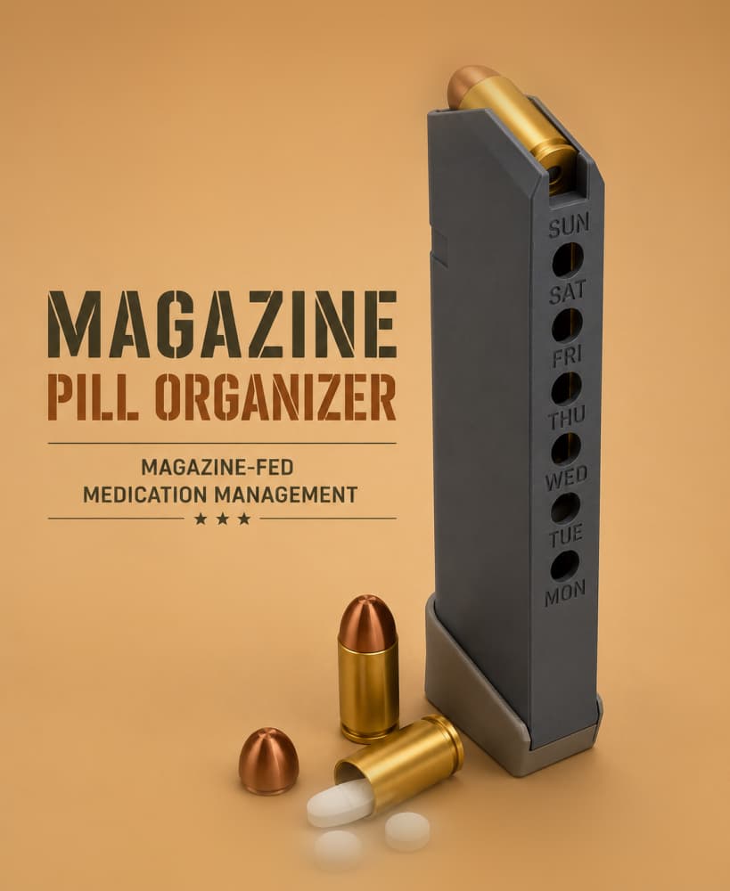 Magazine Pill Organizer — Tactical Medication 3d model