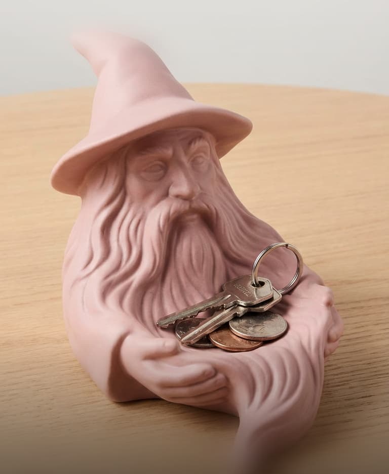 Sculptural Wizard Catchall - Fantasy Entryway Key Holder & Desk Organizer 3d model