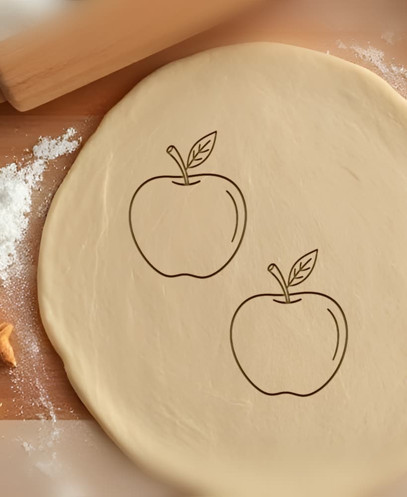 Apple Cookie Cutter, Biscuit Cutter 3d model