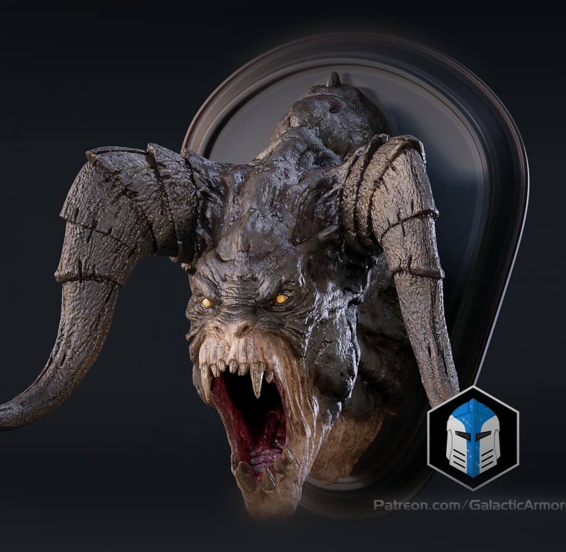 Fallout Deathclaw Trophy and Life Sized Wall Mount - 3D Print Files 3d model