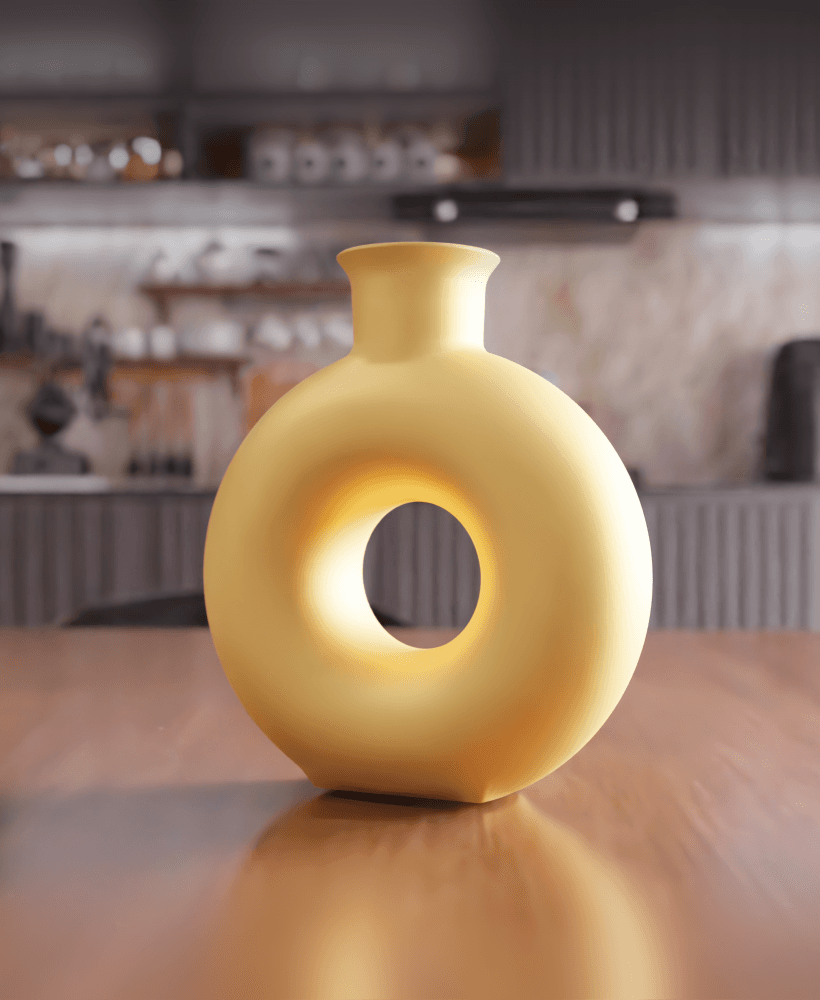 Nordic Donut Shaped Decorative Vase 3d model