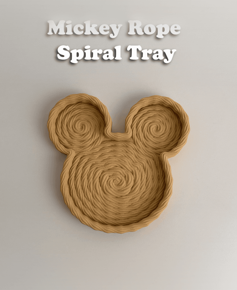 Mickey Rope Spiral Tray 3d model