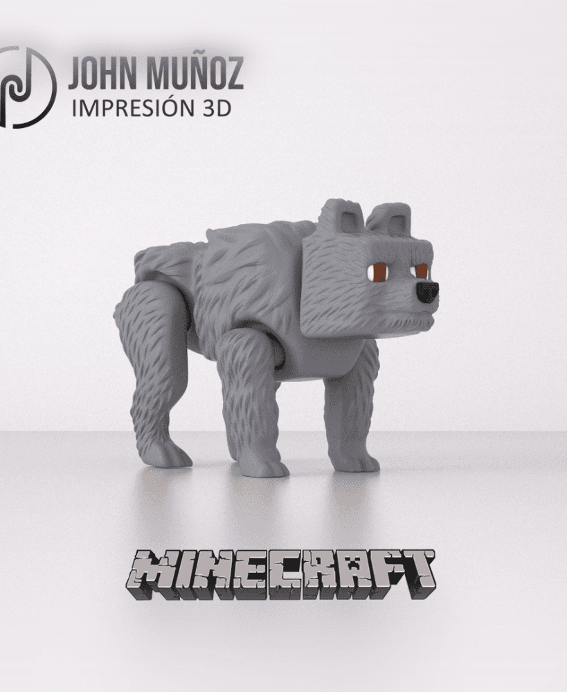 wolf dennis Minecraft movie keychains figure 3d model