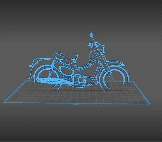 Honda - CUB 125 Wall Art 3d model
