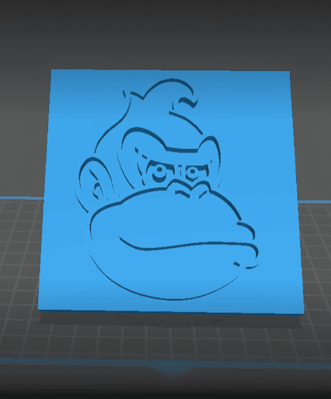 Plaque tête Donkey Kong 3d model