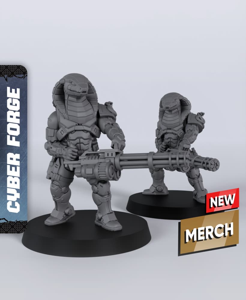 Heavy Serpents - With Free Cyberpunk Warhammer - 40k Sci-Fi Gift Ideas for RPG and Wargamers 3d model