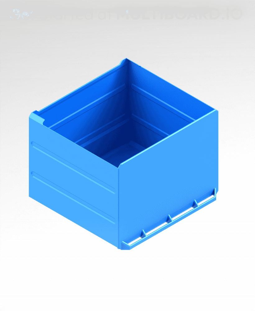 4x3x3.5 LU - Magnetic - Simple Multibin Drawer 3d model