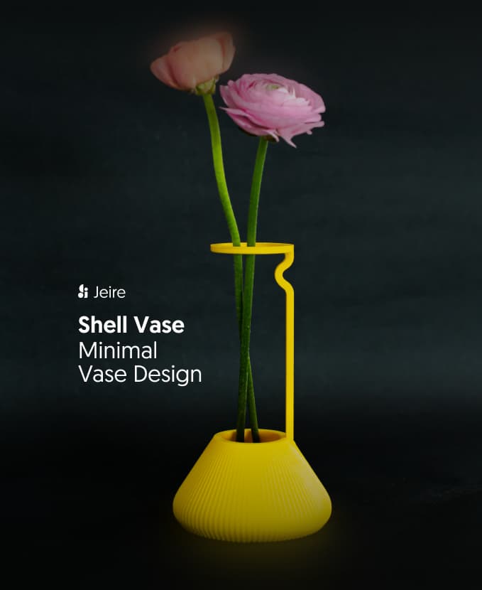 Minimalist Vase | Shell Vase | Easy 3D Print Home Decor | No Supports 3d model