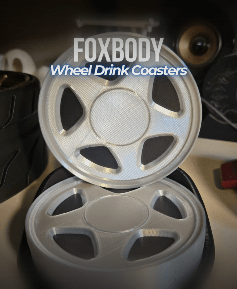 Mustang Pony Wheel Drink Coaster & Stand 3d model