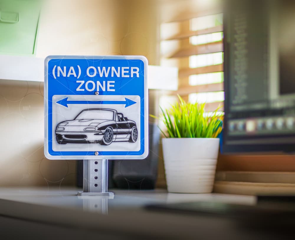 Definitive NA Miata MX5 Signage With Stand Decor 3d model
