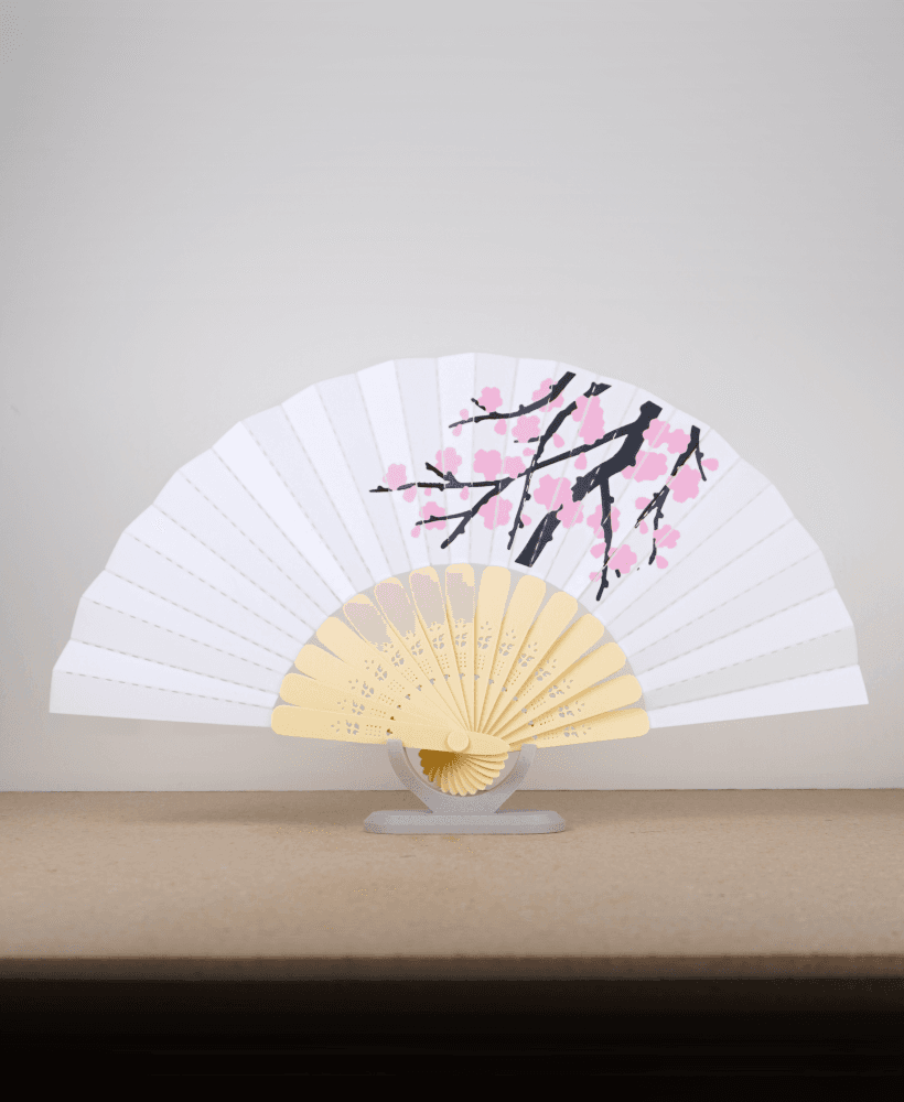 Folding Cherry Blossom Fan (Large) 3d model
