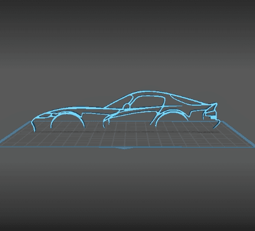 Dodge - Viper Wall Art 3d model