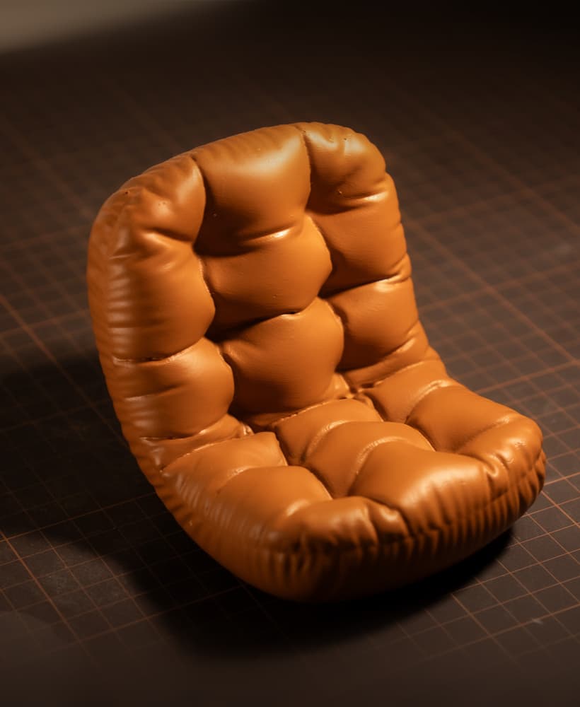 Puffy Lounge Couch 3d model