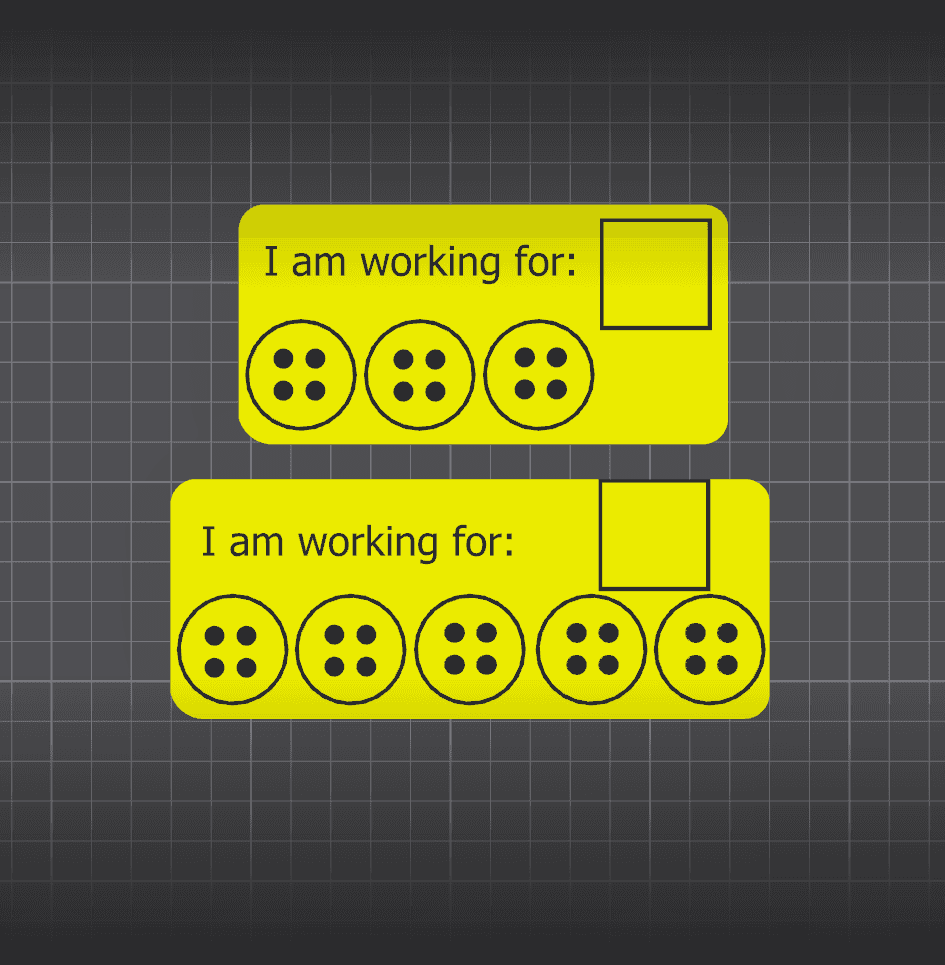 Student reward cards Lego style 3d model
