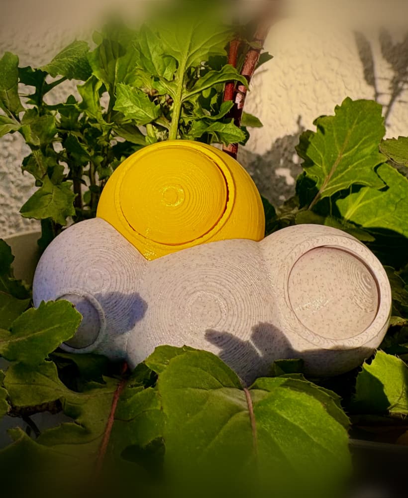 Sunny Sky Fidget Toy | Clicky and Roller Ball 3d model