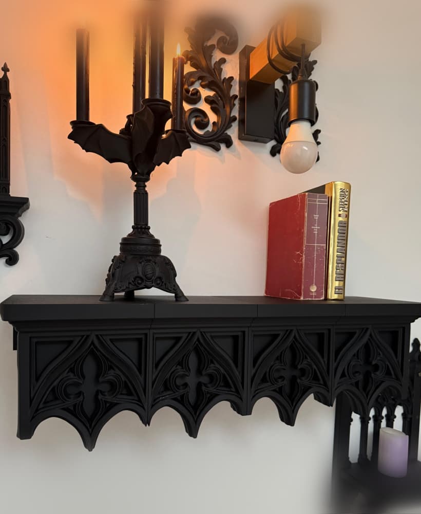 Life Size Cathedral Wall Shelf Gothic Home Decor 3d model
