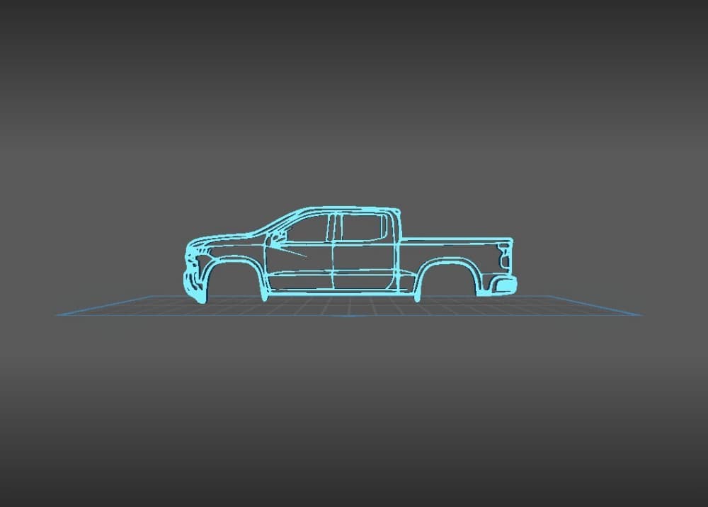 Chevrolet - Silverado 1500 2019 Wall Art 3d model