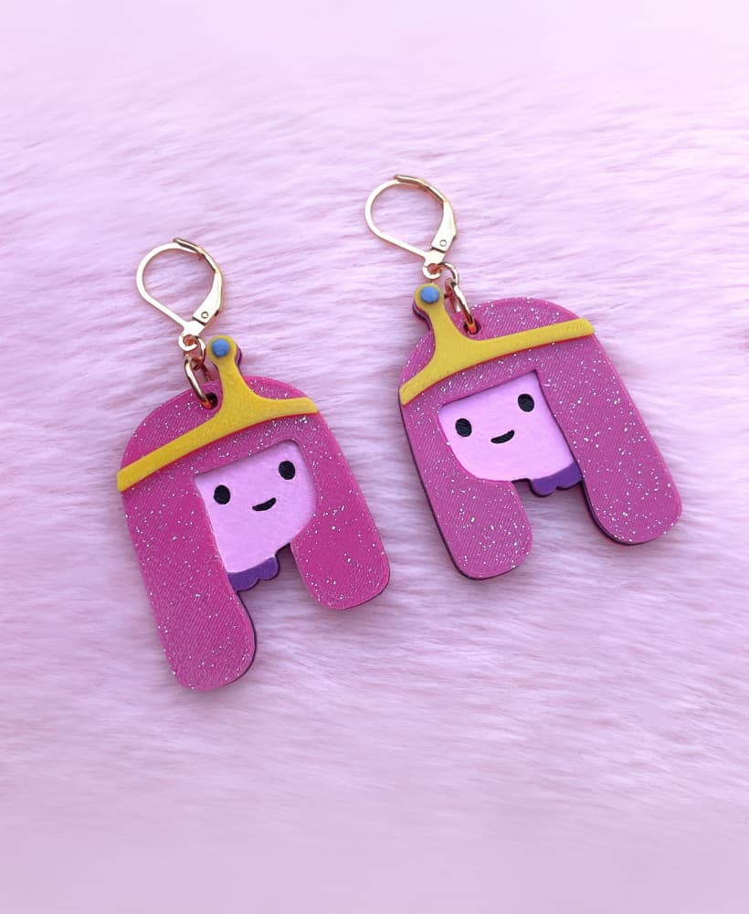 Princess Bubblegum Earrings 3d model