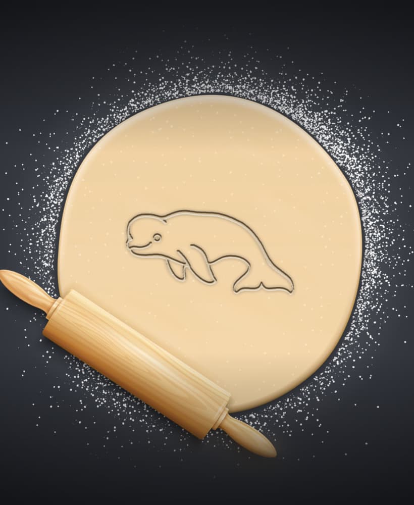 Dolphin Cookie Cutter, Biscuit Cutter 3d model