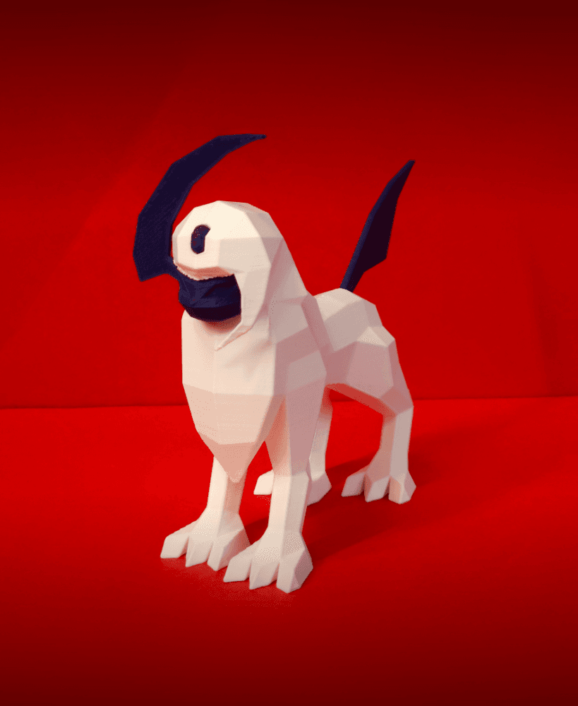 Absol Low Poly Pokemon 3d model