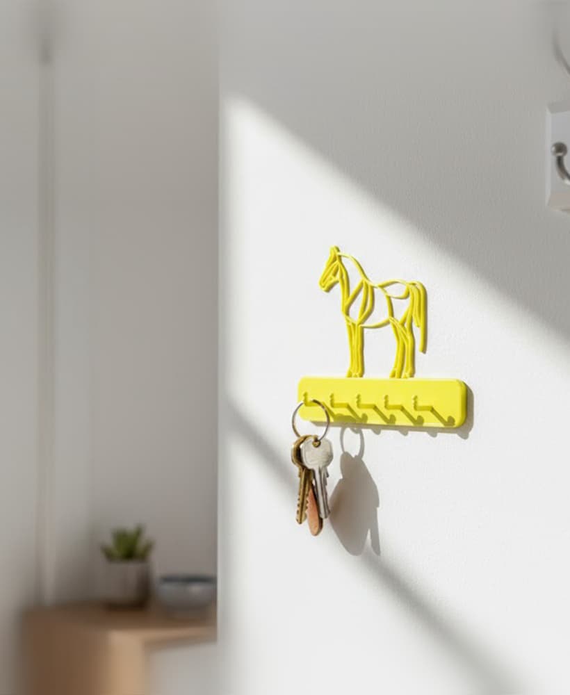 Modern Wall-Mounted Key Holder – Minimalist 3D Printable Entryway Organizer 3d model