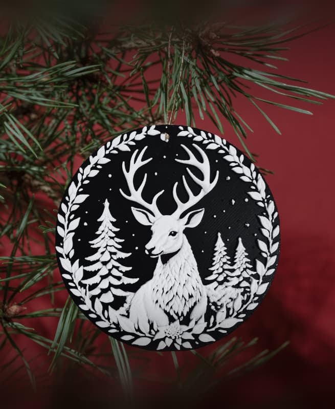 Christmas Stag Decoration 3d model