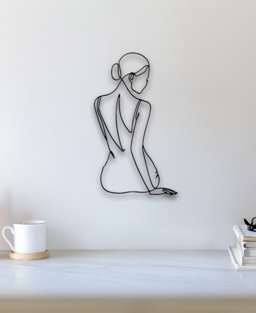 Woman Sitting Wall Art 3d model