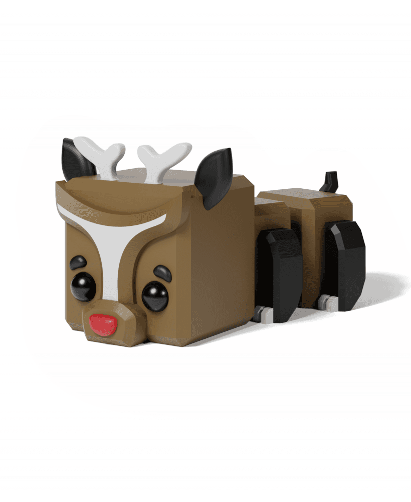 Cute, Flexi Reindeer 3d model