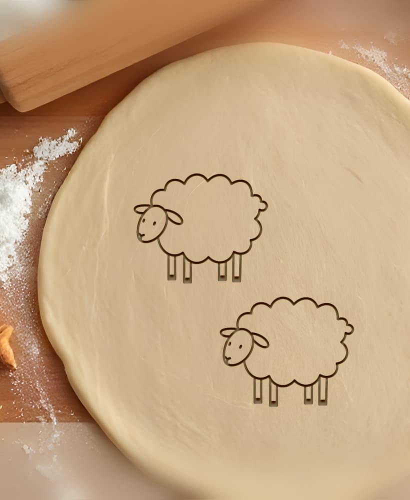 Sheep Cookie Cutter, Biscuit Cutter 3d model