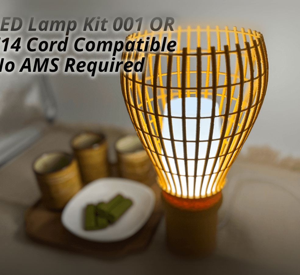 Matcha Whisk LED Lamp (E14 Cord Compatible) 3d model