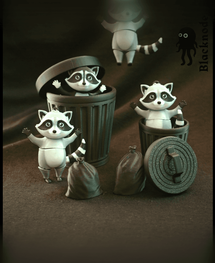 Sneaky Raccoons 3d model