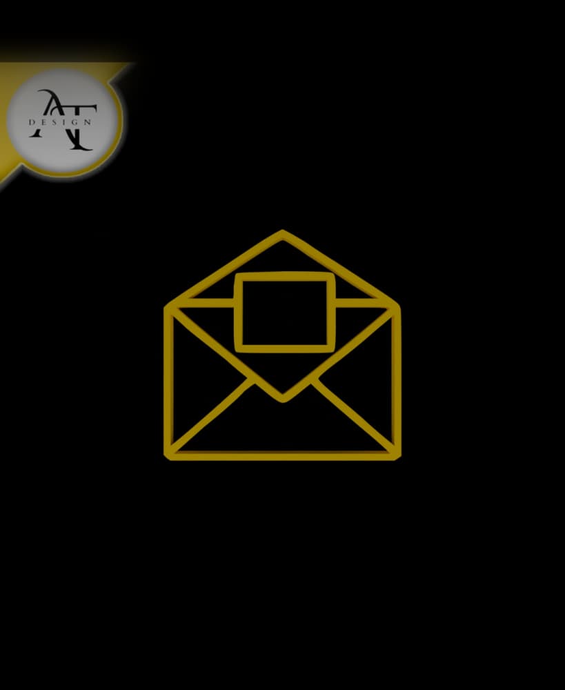 Simple Letter Symbol - 2D Art 3d model