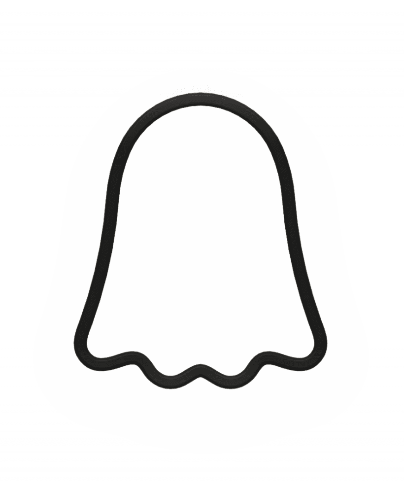 Cute Ghost Cookie Cutter STL File - 4 inches 3d model