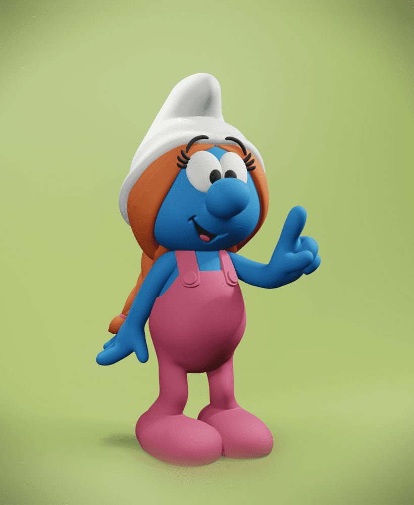 Sassette Smurf 3d model
