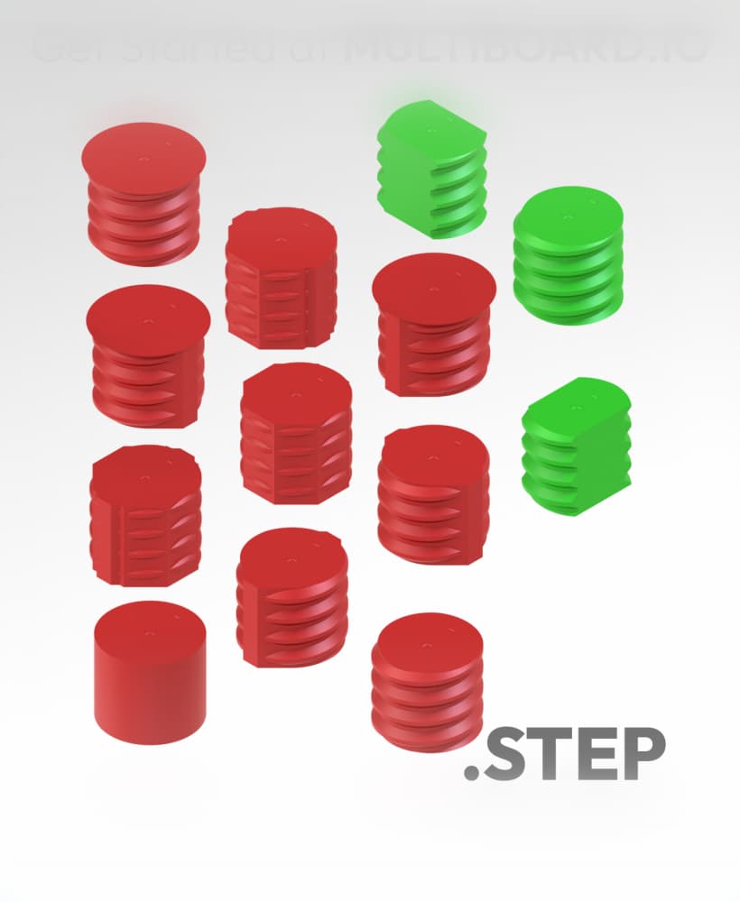 Mid Threads - STEP Multiboard Remixing Files 3d model
