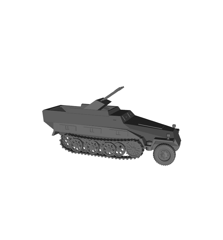 1/48 Scale German Mittlerer Schutzenpanzerwagen Ausf D SdKfz 251-21.stl 3d model